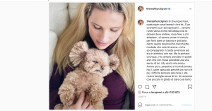 Michelle Hunziker straziata dal dolore per la perdita della sua cagnolina Lilly