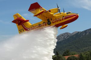 Incendio sul litorale salentino di Tricase, intervengono due Canadair. Danneggiata la macchia mediterranea