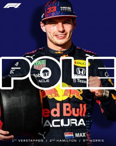 Formula 1, ad Abu Dhabi pole position per Verstappen. Secondo Hamilton