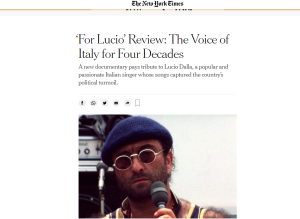 Il New York Times omaggia Lucio Dalla