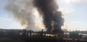 Incendio in ex azienda florovivaistica nel potentino, interrotta per due ore la circolazione ferroviaria