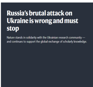 Rivista Nature: "Condanniamo la guerra ma pubblichiamo gli articoli degli scienziati russi. Non si divida la ricerca globale"