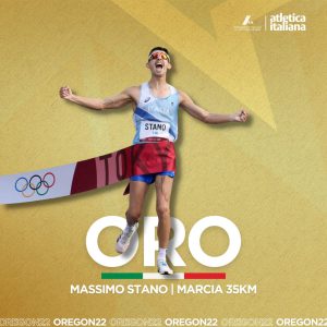 Mondiali atletica: oro per il pugliese Massimo Stano nella 35 km marcia