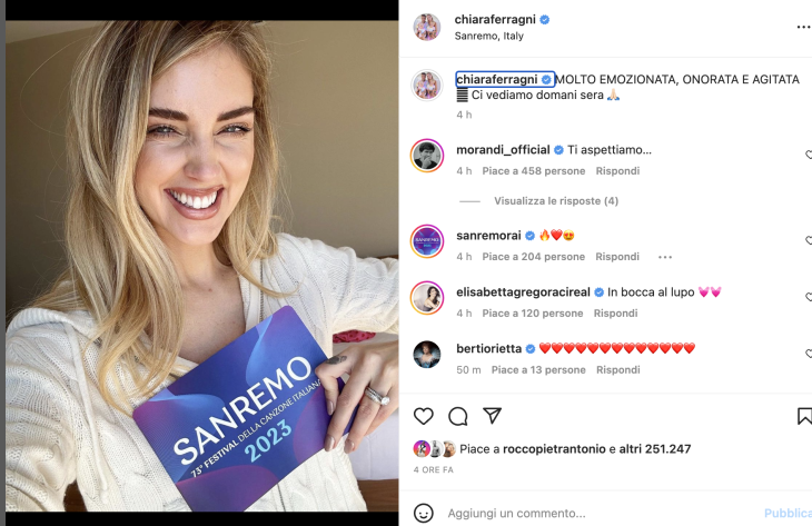 Sanremo2023, Chiara Ferragni Attesa Alla Prova Della Tv - Radio Norba