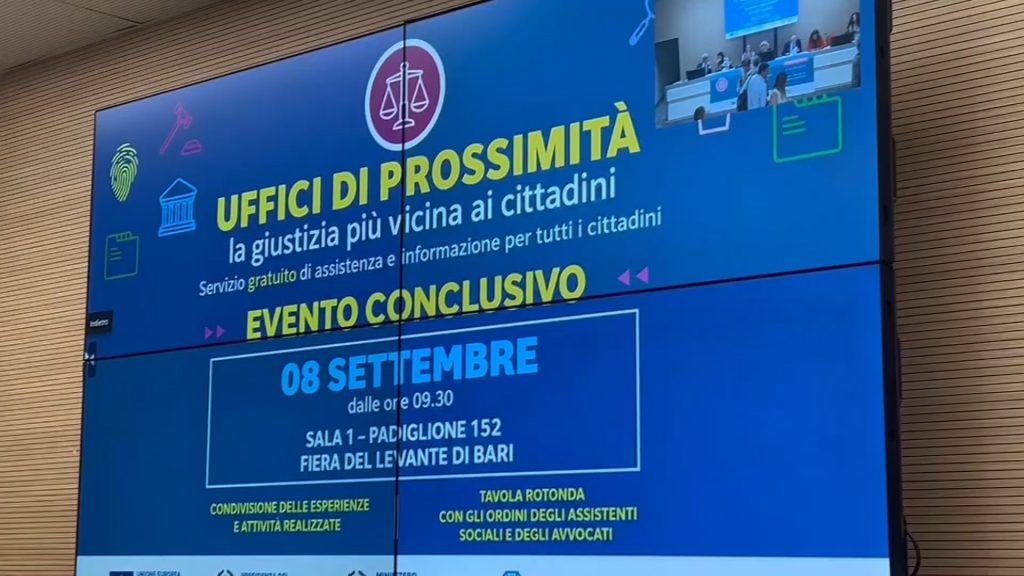 Uffici giudiziari di prossimità, in Puglia sono 33 ma in pochi ne usufruiscono